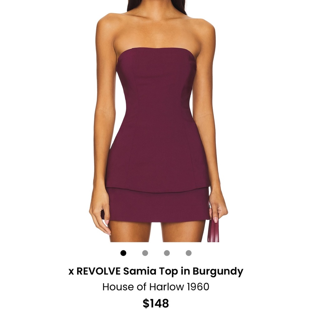 House of Harlow 1960 Deep Purple Strapless Dress